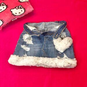 Custom Y2k Fur Mini Skirt